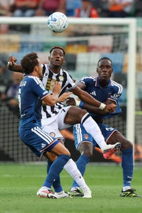 Ar Udine 22 08 2026 - campionato di calcio serie A Udinese-Como foto Andrea Rigano Image nella foto: Idrissa Gueye-Trevoh Chalobah-Luis Milla 