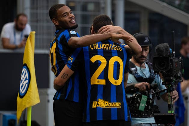 IPA87700723 - Andy Diouf, Hakan Calhanoglu, Nicolo during the Serie A match between FC Internazionale and AC Monza at Stadio Giuseppe Meazza, Milan, Italy, August 22, 2026. During the Serie A match between FC Internazionale and AC Monza at Stadio Giuseppe Meazza, Milan, Italy, on August 22, 2026.  Copyright: xFedericoxManoni IPAxSportx xx 87700723