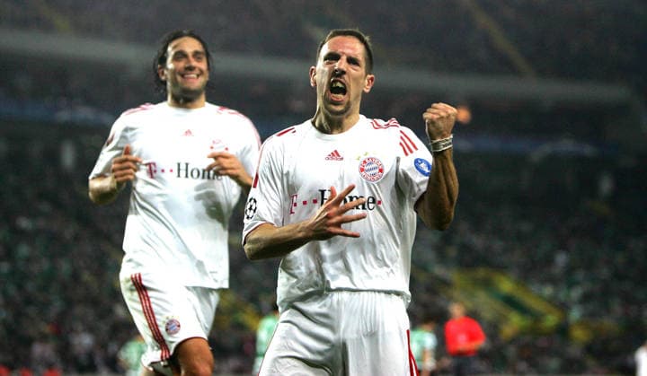 Fotboll, Champions League, Sporting Lissabon - Bayern München: Franck Ribery, Bayern München, jubel. Lissabon Portugal Copyright: xM.i.s.x