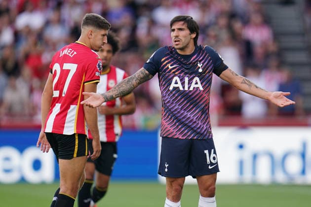 Premier League: Brentford v Tottenham Hotspur Sandro Tonali of Tottenham Hotspurduring the Premier League match Brentford vs Tottenham Hotspur at GTECH Community Stadium, London, United Kingdom on 22 August 2026 (Photo by Harvey Murphy News Images) Copyright: xHarveyxMurphy NewsxImagesx