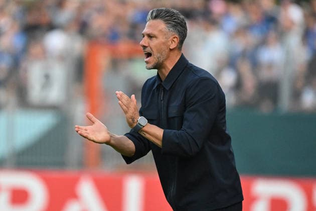 22.08.2026, xjhx, Fussball DFB Pokal 1.Runde, Eintracht Trier - RB Leipzig v.l. Trainer Coach Martin Demichelis (RB Leipzig) Trier *** August 22, 2026, xjhx, Soccer, DFB Cup, First Round, Eintracht Trier vs. RB Leipzig, Head Coach Martin Demichelis, RB Leipzig vs. Trier