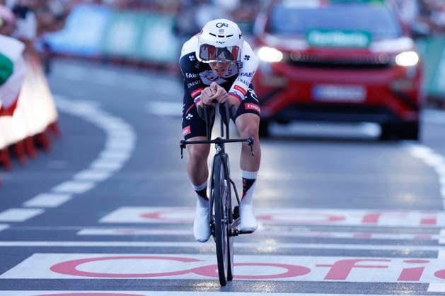 Slovene rider Tadej Pogacar (UAE Emirates) in action on his way to win Tour of Spain s first stage, a 9.4 kilometers time trial in Monaco, 22 August 2026. First stage. Time trial in Monaco (9.4 km) !ACHTUNG: NUR REDAKTIONELLE NUTZUNG!  Copyright: xJavierxLizónx GRAF3296 0864615143st