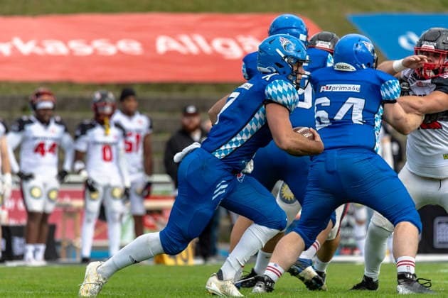 Gabriel Quigley (Allgaeu Comets, WR, 7) GER, Allgaeu Comets vs Duesseldorf Panther, American Football, GFL, Saison 2026, Week 16, 22.08.2026 GER, Allgaeu Comets vs Duesseldorf Panther, American Football, GFL, Saison 2026, Week 16, 22.08.2026 Kempten *** Gabriel Quigley, Allgäu Comets, WR, 7 GER, Allgäu Comets vs. Düsseldorf Panther, American Football, GFL, 2026 Season, Week 16, August 22, 2026 GER, Allgäu Comets vs. Düsseldorf Panthers, American Football, GFL, 2026 Season, Week 16, August 22, 2026 Kempten Copyright: xEibner-Pressefoto FlorianxWolfx EP_FWF