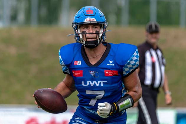 Gabriel Quigley (Allgaeu Comets, WR, 7) GER, Allgaeu Comets vs Duesseldorf Panther, American Football, GFL, Saison 2026, Week 16, 22.08.2026 GER, Allgaeu Comets vs Duesseldorf Panther, American Football, GFL, Saison 2026, Week 16, 22.08.2026 Kempten *** Gabriel Quigley, Allgäu Comets, WR, 7 GER, Allgäu Comets vs. Düsseldorf Panthers, American Football, GFL, 2026 Season, Week 16, August 22, 2026, GER, Allgäu Comets vs. Düsseldorf Panthers, American Football, GFL, 2026 Season, Week 16, August 22, 2026, Kempten Copyright: xEibner-Pressefoto FlorianxWolfx EP_FWF