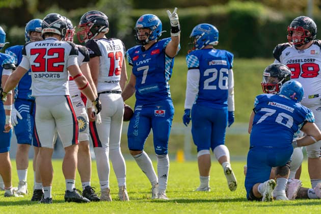 Gabriel Quigley (Allgaeu Comets, WR, 7) GER, Allgaeu Comets vs Duesseldorf Panther, American Football, GFL, Saison 2026, Week 16, 22.08.2026 GER, Allgaeu Comets vs Duesseldorf Panther, American Football, GFL, Saison 2026, Week 16, 22.08.2026 Kempten *** Gabriel Quigley, Allgäu Comets, WR, No. 7, Allgäu Comets vs. Düsseldorf Panthers, American Football, GFL, 2026 Season, Week 16, August 22, 2026 GER, Allgäu Comets vs. Düsseldorf Panthers, American Football, GFL, 2026 Season, Week 16, August 22, 2026 Kempten Copyright: xEibner-Pressefoto FlorianxWolfx EP_FWF