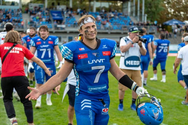 Gabriel Quigley (Allgaeu Comets, WR, 7) GER, Allgaeu Comets vs Duesseldorf Panther, American Football, GFL, Saison 2026, Week 16, 22.08.2026 GER, Allgaeu Comets vs Duesseldorf Panther, American Football, GFL, Saison 2026, Week 16, 22.08.2026 Kempten *** Gabriel Quigley, Allgäu Comets, WR, 7 GER, Allgäu Comets vs. Düsseldorf Panthers, American Football, GFL, 2026 Season, Week 16, August 22, 2026 GER, Allgäu Comets vs. Düsseldorf Panthers, American Football, GFL, 2026 Season, Week 16, August 22, 2026 Kempten Copyright: xEibner-Pressefoto FlorianxWolfx EP_FWF