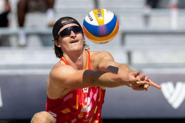 August 22, 2026, Montreal, Quebec, Canada: SAMUEL SCHACHTER and JONATHAN PICKETT from Canada in match against Paul Pascariuc and Alexander Horst from Austria in round of 12 at Beach Pro Tour at Parc Jean-Drapeau in Montreal, Quebec, Canada on 2026-08-22 VOLLEYBALL: Beach Pro Tour Montreal 2026  - ZUMAl189 20260822_zsp_l189_041 Copyright: xYannickxLegarex