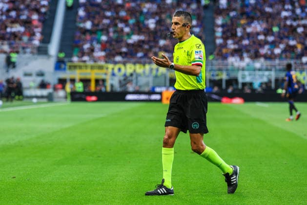 IPA87702930 - Referee Livio Marinelli seen in action during a 2026–27 Serie A soccer match between FC Internazionale and AC Monza  Copyright: xFabrizioxCarabelli IPAxSportx xx 87702930