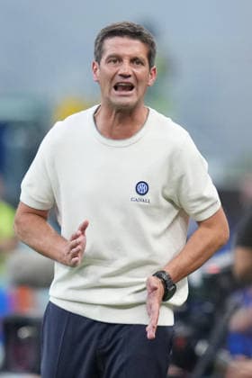 Inter Milan™s head coach Cristian Chivu during the Serie A soccer match between Fc Inter and Monza the San Siro Stadium in Milan, north Italy - August 21 , 2026. - Soccer  Copyright: xSpada LaPressex