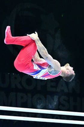 Zagreb, Croatia, 220826. 37th European Men s Artistic Gymnastics Championships, Individual Apparatus Finals at Arena Zagreb. In the photo: Parallel Bars, Illia Kovtun, Croatia. Photo: Ivana Grgic CROPIX Copyright: xxIvanaxGrgicx xCROPIXx disciplina_ruce33-220826