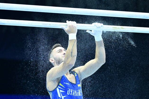Zagreb, Croatia, 220826. 37th European Men s Artistic Gymnastics Championships, Individual Apparatus Finals at Arena Zagreb. In the photo: Parallel Bars, Nazar Chepurnyi, Ukraine. Photo: Ivana Grgic CROPIX Copyright: xxIvanaxGrgicx xCROPIXx disciplina_ruce4-220826