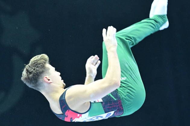 Zagreb, Croatia, 220826. 37th European Men s Artistic Gymnastics Championships, Individual Apparatus Finals at Arena Zagreb. In the photo: Parallel Bars, Krisztofer Meszaros, Hungary. Photo: Ivana Grgic CROPIX Copyright: xxIvanaxGrgicx xCROPIXx disciplina_ruce3-220826