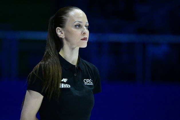 Zagreb, Croatia, 220826. 37th European Men s Artistic Gymnastics Championships, Individual Apparatus Finals at Arena Zagreb. In the photo: Horizontal Bar, Iryna Nadiuk, coach Croatia. Photo: Ivana Grgic CROPIX Copyright: xxIvanaxGrgicx xCROPIXx disciplina_preca7-220826