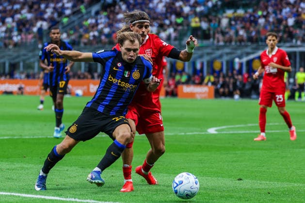 IPA87704048 - Nicolo Barella of FC Internazionale in action during a 2026–27 Serie A soccer match between FC Internazionale and AC Monza  Copyright: xFabrizioxCarabelli IPAxSportx xx 87704048