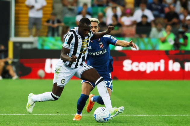 UdineseÕs Hassane Kamara during the Serie A soccer match between Udinese and Como at the Friuli Stadium in Udine, north east Italy - August 22, 2026. - Soccer  Copyright: xAndreaxBressanutti LaPressex