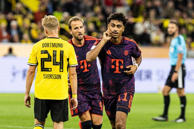 Franz-Beckenbauer-Supercup 2026: Borussia Dortmund - FC Bayern München; 22.08.2026 FC Bayern München bejubelt das Tor, 0:1 durch Nathaniel Brown (FC Bayern München, 11) Franz-Beckenbauer-Supercup 2026: Borussia Dortmund - FC Bayern München; Signal Iduna Park, Dortmund; 22.08.2026 *** Franz Beckenbauer Super Cup 2026 Borussia Dortmund vs. FC Bayern Munich August 22, 2026 FC Bayern Munich celebrates the goal, 0–1 by Nathaniel Brown (FC Bayern Munich), August 22, 2026, Franz Beckenbauer Super Cup 2026: Borussia Dortmund vs. FC Bayern Munich at Signal Iduna Park, Dortmund Copyright: xBEAUTIFULxSPORTS Buriakovx
