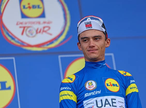 Radsport - LIDL DEUTSCHLAND TOUR 2026 - 22.08.26, 3. Etappe - HERXHEIM - BAD DÜRKHEIM, Gesamtführender Isaac del Toro (MEX UAE Team Emirates - XRG), - *** Cycling: LIDL GERMANY TOUR 2026, August 22, 2026, Stage 3: HERXHEIM–BAD DÜRKHEIM; Overall Leader: Isaac del Toro (MEX, UAE Team Emirates XRG),