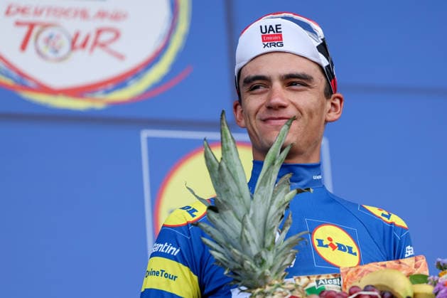 Radsport - LIDL DEUTSCHLAND TOUR 2026 - 22.08.26, 3. Etappe - HERXHEIM - BAD DÜRKHEIM, Gesamtführender Isaac del Toro (MEX UAE Team Emirates - XRG), - *** Cycling: LIDL GERMANY TOUR 2026, August 22, 2026, Stage 3: HERXHEIM to BAD DÜRKHEIM; Overall Leader: Isaac del Toro (MEX), UAE Team Emirates, XRG,