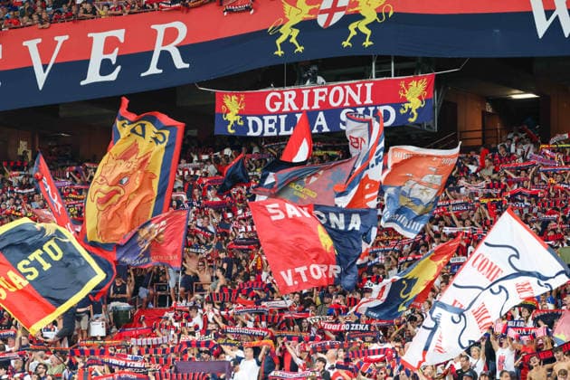 August 22, 2026, Genova, Liguria, ITALIA: Supporters of SSC Napoli During the match played on August 22, 2026, at the Luigi Ferraris Stadium in GenoaÃ¢â‚¬part of the 2026 27 Serie A Italian football championshipÃ¢â‚¬between FC Genoa and SSC Napoli. Serie A Football Match Ã¢â‚¬ 2026 27 Season: Genoa Vs. Napoli  - ZUMAs236 20260822_aap_s236_018 Copyright: xFabioxSassox