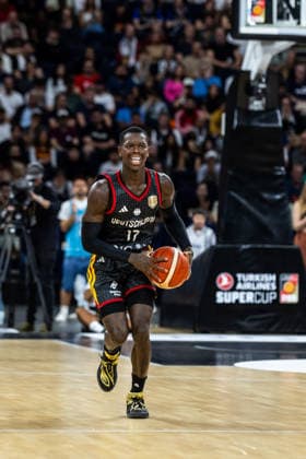 22.08.2026, GER, Turkish Airlines Supercup 2026, Hamburg, Finale, Deutschland-Kroatien Dennis Schroeder ( 17 Deutschland) Einzelaktion Aktion Hamburg Barclays Arena Hamburg Deutschland *** August 22, 2026, GER, Turkish Airlines Supercup 2026, Hamburg, Final, Germany vs. Croatia, Dennis Schröder 17, Germany, solo play, play, Hamburg, Barclays Arena, Hamburg, Germany