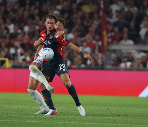 August 22, 2026, Genova, Liguria, ITALIA: Lorenzo Colombo of FC Genoa During the match played on August 22, 2026, at the Luigi Ferraris Stadium in GenoaÃ¢â‚¬part of the 2026 27 Serie A Italian football championshipÃ¢â‚¬between FC Genoa and SSC Napoli. Serie A Football Match Ã¢â‚¬ 2026 27 Season: Genoa Vs. Napoli  - ZUMAs236 20260822_aap_s236_029 Copyright: xFabioxSassox