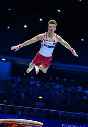 Zagreb, Croatia, 220826. 37th European Men s Artistic Gymnastics Championships, Individual Apparatus Finals at Arena Zagreb. Vault, Sebastian Sponevik, Norway. Photo: Ivana Grgic CROPIX Zagreb Croatia Copyright: xxIvanaxGrgicx disciplina_preskok11-220826