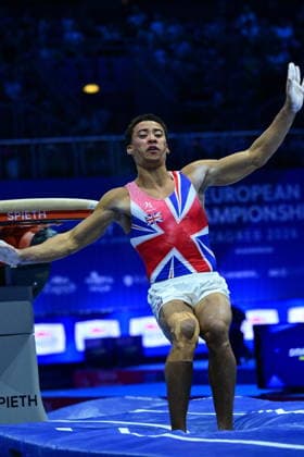 Zagreb, Croatia, 220826. 37th European Men s Artistic Gymnastics Championships, Individual Apparatus Finals at Arena Zagreb. Vault, Sol Scott, Great Britian. Photo: Ivana Grgic CROPIX Zagreb Croatia Copyright: xxIvanaxGrgicx disciplina_preskok13-220826