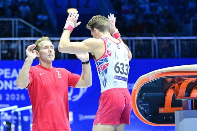 Zagreb, Croatia, 220826. 37th European Men s Artistic Gymnastics Championships, Individual Apparatus Finals at Arena Zagreb. Vault, Sebastian Sponevik, Norway. Photo: Ivana Grgic CROPIX Zagreb Croatia Copyright: xxIvanaxGrgicx disciplina_preskok18-220826