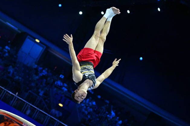 Zagreb, Croatia, 220826. 37th European Men s Artistic Gymnastics Championships, Individual Apparatus Finals at Arena Zagreb. Vault, Aleksei Usachev. Photo: Ivana Grgic CROPIX Zagreb Croatia Copyright: xxIvanaxGrgicx disciplina_preskok25-220826