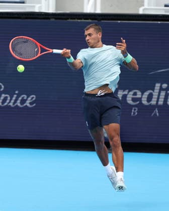 August 22, 2026, Mason, Ohio, USA: FLAVIO COBOLLI of Italy during the match against A. Fils of France in the semifinals of tennis tournament WTA, Tennis Damen 1000 Cincinnati Open in Mason, USA. Cobolli lost 3:6, 4:6. Tennis: Cincinnati Open - Flavio Cobolli 3:6, 4:6 Arthur Fils  - ZUMAc278 20260822_zsp_c278_035 Copyright: xMarcinxCholewinskix