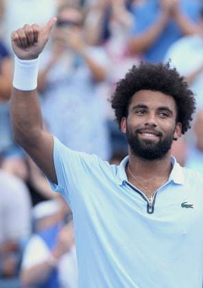 Cincinatti Open tennis tournament semi-finals Authur Fils of France celebrates his win over Flavio Cobolli of Italy in their men s singles semi-final match at the Cincinnati Open tennis tournament in Cincinnati, USA, 22 August 2026. CINCINNATI OHIO UNITED STATES  Copyright: xMARKxLYONSx