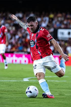 August 22, 2026, Valencia, Valencia, Spain: JAVI GALAN of Celta Vigo in action during the LaLiga EA Sports, match between Valencia CF versus Celta Vigo at Mestalla Stadium Soccer 2026: LaLiga EA Sports: Valencia CF - Celta Vigo  - ZUMAs385 20260822_zsp_s385_027 Copyright: xLeopoldxSoglox