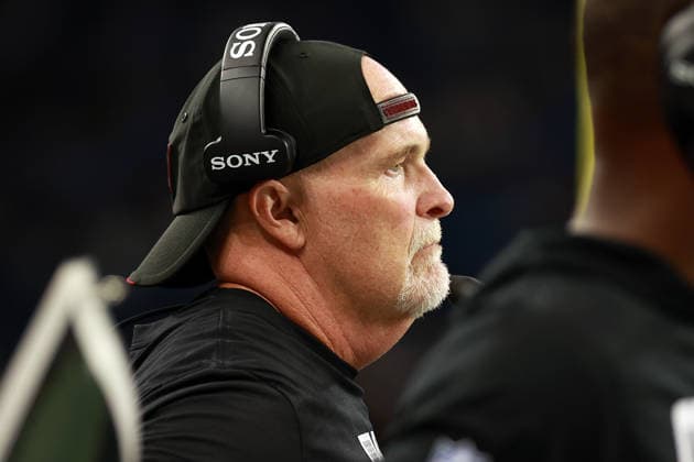 Washington Commanders vs Detroit Lions DETROIT,MICHIGAN-AUGUST 22: Washington Commanders head coach Dan Quinn looks on from the sidelines during the second half of an NFL, American Football Herren, USA preseason football game between the Washington Commanders and the Detroit Lions in Detroit, Michigan USA, on Saturday, August 22, 2026 Detroit Michigan United States  Copyright: xAmyxLemusx originalFilename:lemus-washingt260822_npqcP.jpg
