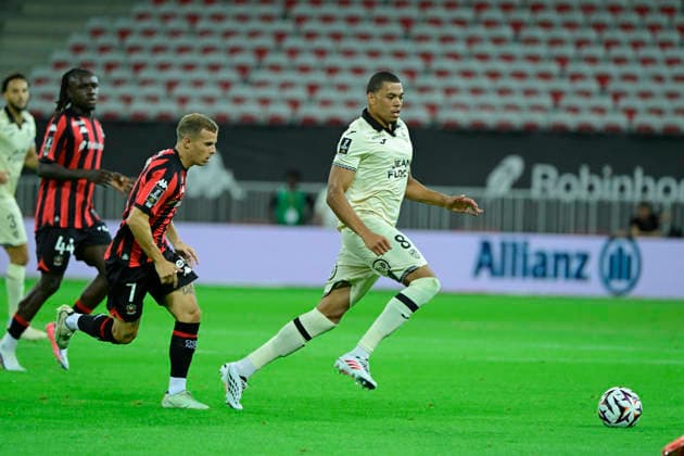 FOOTBALL : OGC Nice VS FC Lorient - Ligue 1 McDonald s - 22 08 2026 Noah Cadiou (FCL) - Ligue 1 McDonald s match between OGC Nice and Football Club de Lorient on August 22, 2026 at the Allianz Riviera Stadium in Nice. NiceFrance  Copyright: xWilliamxCannarellax