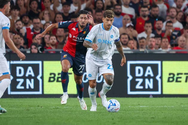 IPA87706559 - Serie A, Matchday 1, August 22, 2026, Genoa, Ferraris Stadium, Genoa vs. Napoli; pictured: Ellertsson and Di Lorenzo  Copyright: xGabrielexSiri IPAxSportx xx 87706559