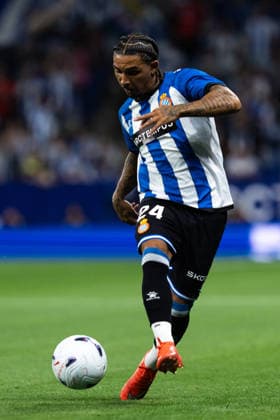 August 22, 2026, Barcelona, Catalonia, Spain: BARCELONA, SPAIN - AUGUST 22: Tyrhys Dolan of RCD Espanyol in action during the LaLiga EA Sports match between RCD Espanyol and Real Madrid at RCDE Stadium on August 22, 2026 in Barcelona, Spain. Barcelona Spain - ZUMAs316 20260822_znp_s316_020 Copyright: xMartixSeguraxRamonedax