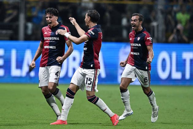 Mp Parma 22 08 2026 - campionato di calcio serie A Parma-Cagliari foto Matteo Papini Image nella foto: esultanza gol Alessandro Romano 