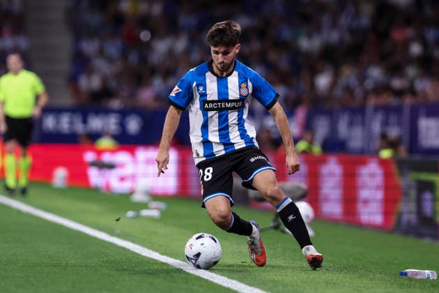 August 22, 2026, Cornella, Barcelona, SPAIN: Marcos Fernandez of RCD Espanyol in action during the Spanish league, LaLiga EA Sports, football match played between RCD Espanyol and Real Madrid CF at RCDE Stadium on August 22, 2026 in Cornella, Spain. Cornella SPAIN - ZUMAa181 20260822_zaa_a181_241 Copyright: xJavierxBorregox