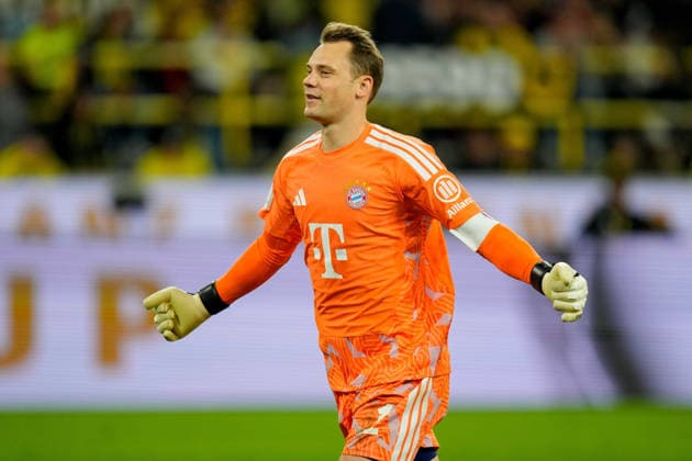 Torhueter Manuel Neuer (FC Bayern Muenchen) celebrates after winning during the Franz Beckenbauer Supercup match between Borussia Dortmund and FC Bayern Muenchen at Signal Iduna Park on August 22, 2026 in Dortmund, Germany. (Photo by Alex Gottschalk DeFodi Images) - *** Goalkeeper Manuel Neuer of FC Bayern Munich celebrates after winning the Franz Beckenbauer Super Cup match between Borussia Dortmund and FC Bayern Munich at Signal Iduna Park on August 22, 2026, in Dortmund, Germany. Photo by Alex Gottschalk, DeFodi Images