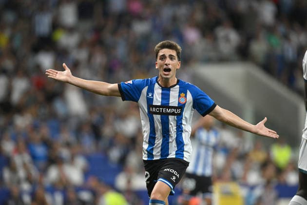 RCD ESPANYOL v REAL MADRID RCDE STADIUM BARCELONA. Aug 22, 2026 RCD ESPANYOL vs ATHLETIC CLUB DE BILBAO Aug 22,2026 A. Calatrava of RCD Espanyol celebrates scoring his team s first goal during the match between RCD Espanyol and Real Madrid corresponding to the second day of La Liga EA Sports at RCDE Stadium in Barcelona, Spain. Cornella El Prat ESP Copyright: xS.xRosx