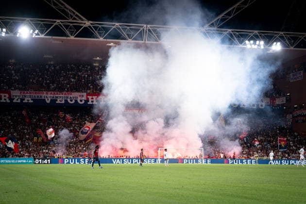 Genoa CFC v SSC Napoli - Serie A Enilive Supporters of Genoa CFC during the Serie A Enilive match between Genoa CFC and SSC Napoli at Luigi Ferraris Stadium on August 22, 2026 in Genoa, Italy Genoa Luigi Ferraris Stadium Liguria Italy Copyright: xGiuseppexMaffiax 260822SerieA_Genoa-Napoli_GM_08712