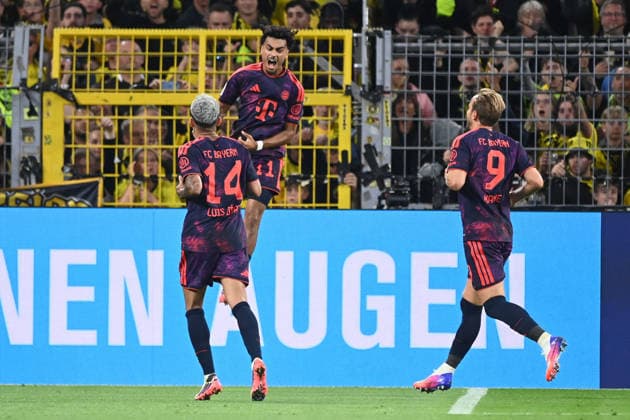 Nathaniel BROWN (M) jubelt nach seinem Tor zum 0:1 Fussball DFL Franz Beckenbauer Supercup 2026 Borussia Dortmund - FC Bayern Muenchen am 22.08.2026 in Dortmund Deutschland. DFL regulations prohibit any use of photographs as image sequences and or quasi-video Â *** Nathaniel BROWN M celebrates after scoring the 0-1 goal in the 2026 DFL Franz Beckenbauer Super Cup soccer match between Borussia Dortmund and FC Bayern Munich on August 22, 2026, in Dortmund, Germany. DFL regulations prohibit any use of photographs as image sequences and or quasi-video.