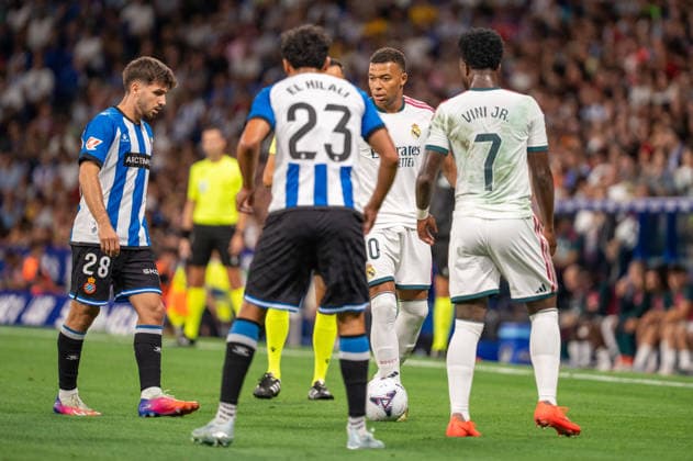 ESP: LaLiga EA Sports RCD Espanyol de Barcelona v Real Madrid Kylian Mbappe of Real Madrid during LaLiga EA Sports match between RCDE Espanyol de Barcelona v Real Madrid played at RCDE Stadium, Cornella de Llobregat, Barcelona on August 22 2026 in Spain Spain Soccer *** ESP LaLiga EA Sports RCD Espanyol de Barcelona vs. Real Madrid Kylian Mbappé of Real Madrid during the LaLiga EA Sports match between RCDE Espanyol de Barcelona and Real Madrid, played at RCDE Stadium in Cornellà de Llobregat, Barcelona, on August 22, 2026, in Spain. Spanish Soccer Copyright: xAgenciaxLOFx
