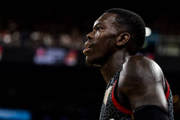 HAMBURG, GERMANY - AUGUST 22: Dennis Schroeder (Schröder, Schroder, Germany, 17) during the Turkish Airlines Basketball Supercup final match between Germany vs. Croatia at Barclays Arena on August 22, 2026 in Hamburg, Germany. Hamburg Germany Copyright: xSteffiexWunderlx