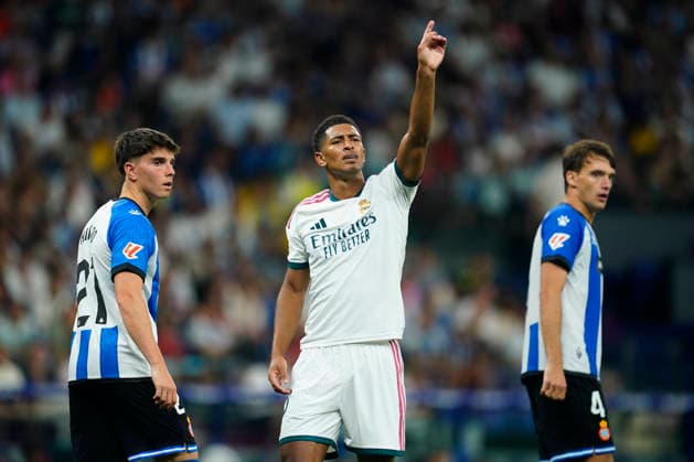 ESP: RCD Espanyol - Real Madrid. La Liga EA Sports. Matchday 2 Jude Bellingham of Real Madrid during the La Liga EA Sports match between RCD Espanyol and Real Madrid played at RCDE Stadium on August 22, 2026 in Barcelona, Spain. kpng Copyright: xSergioxRuizx xPRESSINPHOTOx PS_2627_ESP_RMA_063