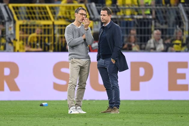 Trainer Niko Kovac (Borussia Dortmund), Lars Ricken (Geschäftsführer Borussia Dortmund), v.li., nach dem Spiel 22.08.2026, Fussball, Saison 2026 2027, Franz-Beckenbauer-Supercup 2026, Finale, Borussia Dortmund - FC Bayern München 1:2 DFL regulations prohibit any use of photographs as image sequences and or quasi-video Dortmund Signal Iduna Park Nordrhein Westfalen Deutschland *** Coach Niko Kovac of Borussia Dortmund and Lars Ricken, sporting director of Borussia Dortmund, from left, after the game on August 22, 2026; soccer; 2026–2027 season; Franz Beckenbauer, 2026 Super Cup, Final, Borussia Dortmund vs. FC Bayern Munich 1–2. DFL regulations prohibit any use of photographs as image sequences and or quasi-video. Dortmund, Signal Iduna Park, North Rhine-Westphalia, Germany Team2