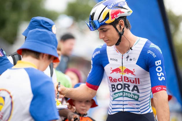Lidl Deutschland Tour, Etappe 3, 22.08.2026 Alessio Magagnotti (ITA, Red Bull - BORA - hansgrohe Rookies) Herxheim Germany *** Lidl Germany Tour, Stage 3, August 22, 2026 Alessio Magagnotti (ITA), Red Bull BORA hansgrohe Rookies Herxheim, Germany Copyright: xCarlaxHilgerx