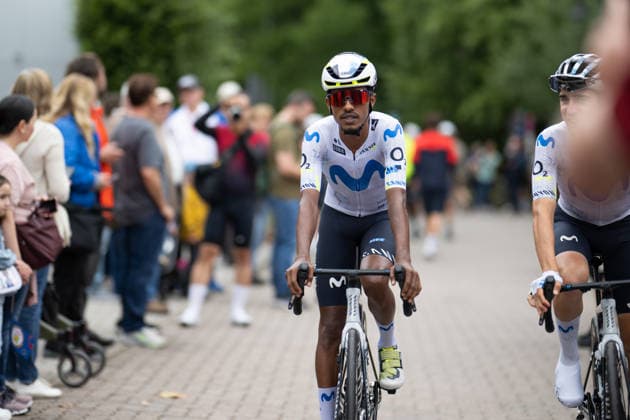 Lidl Deutschland Tour, Etappe 3, 22.08.2026 Natnael Tesfatsion (ERI, Movistar Team) Herxheim Germany *** Lidl Germany Tour, Stage 3, August 22, 2026 Natnael Tesfatsion ERI, Movistar Team Herxheim, Germany Copyright: xCarlaxHilgerx