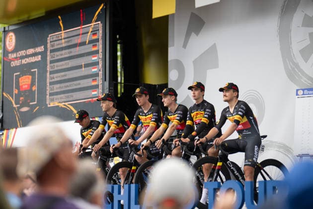 Lidl Deutschland Tour, Etappe 3, 22.08.2026 Team Lotto Kern-Haus Outlet Montabaur (CT) Herxheim Germany *** Lidl Germany Tour, Stage 3, August 22, 2026 Team Lotto Kern Haus Outlet Montabaur CT Herxheim, Germany Copyright: xCarlaxHilgerx