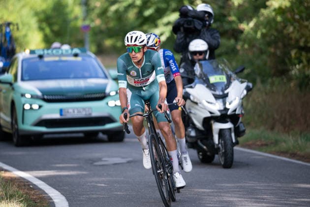 Lidl Deutschland Tour, Etappe 3, 22.08.2026 Isaac del Toro (MEX, UAE Team Emirates - XRG) Bad Dürkheim Germany *** Lidl Germany Tour, Stage 3, August 22, 2026 Isaac del Toro (MEX), UAE Team Emirates (XRG), Bad Dürkheim, Germany Copyright: xCarlaxHilgerx